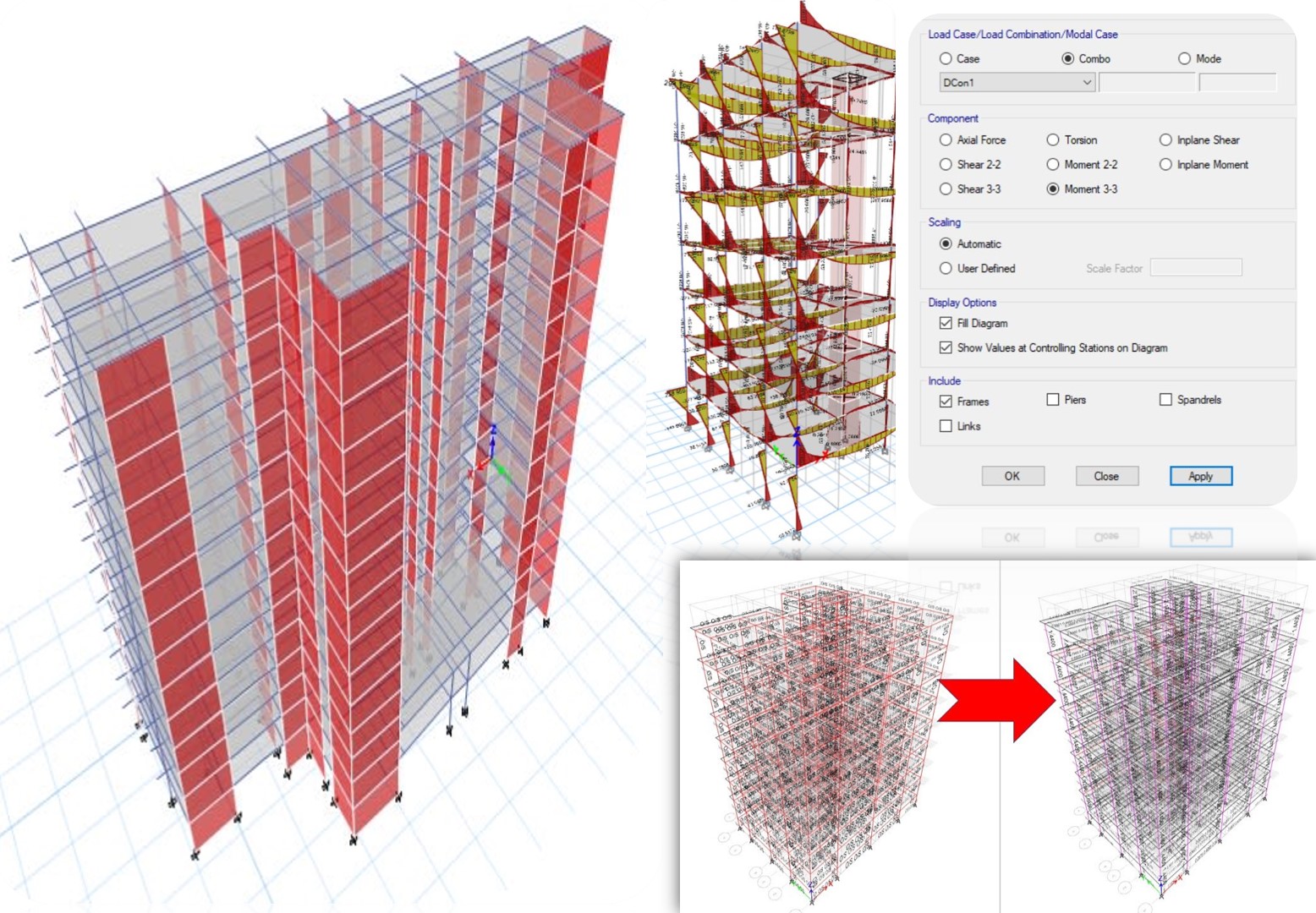 Structure design. "Modeling with etabs - Tall buildngs". Etabs - Tall buildings codes.